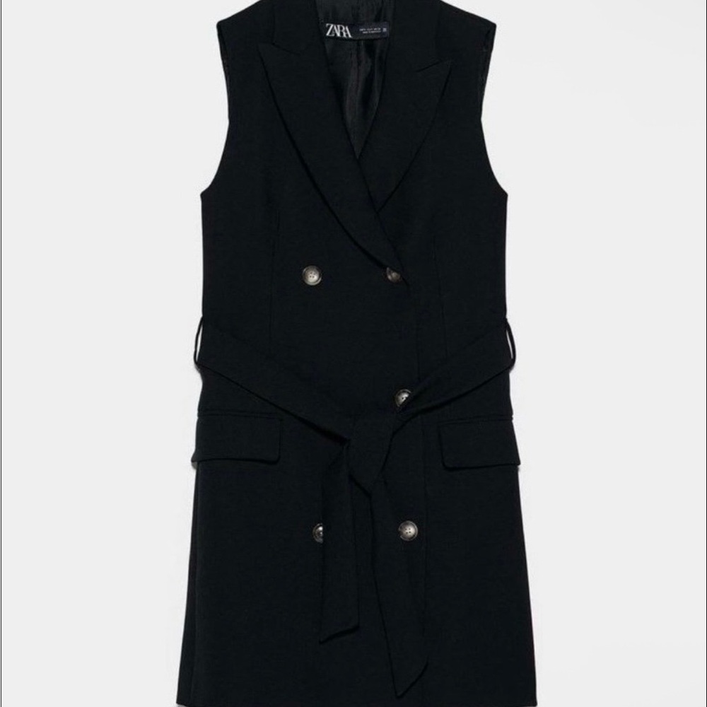 Zara Elegant Black Blazer Dress